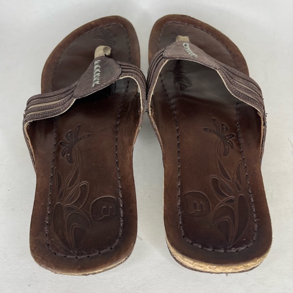 Merrell Lucca Espresso Women Brown Leather Thong sz 9 Womens Sandals Flip Flop - Picture 9 of 13